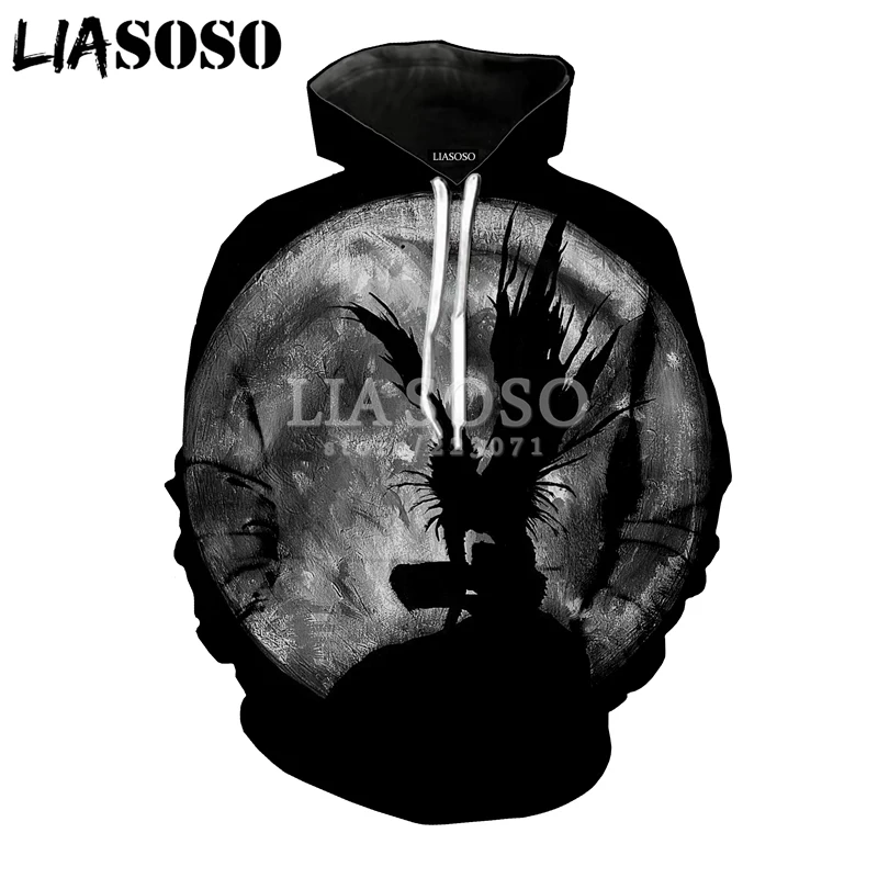 12 LIASOSO, зимняя Новинка, модная Толстовка для мужчин и женщин, 3D принт, аниме, Death Note, толстовка, унисекс, с длинным рукавом, милый Повседневный пуловер, A071-8 - Цвет: 12