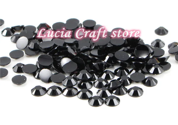 Black Lucia Crafts 3 мм 2000 шт./пакет 17 Цвета для выбора SS10 FlatBack Стразы для рукоделия камни F0705 - Цвет: Black