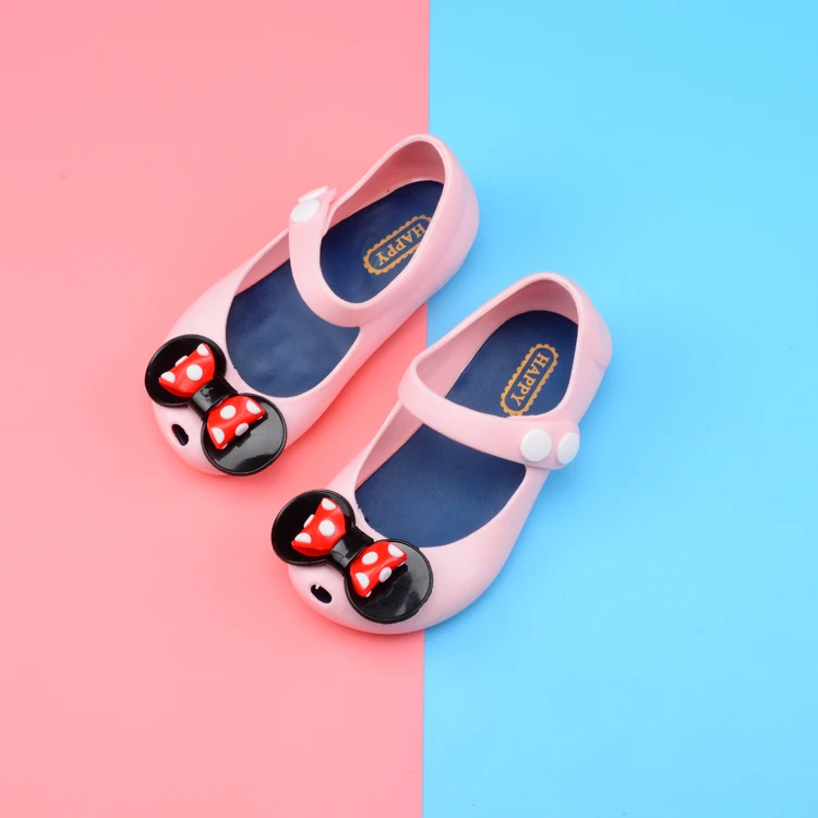 Melissa Новые мини-сандалии для девочек обувь с бантом-бабочкой прозрачные сандалии