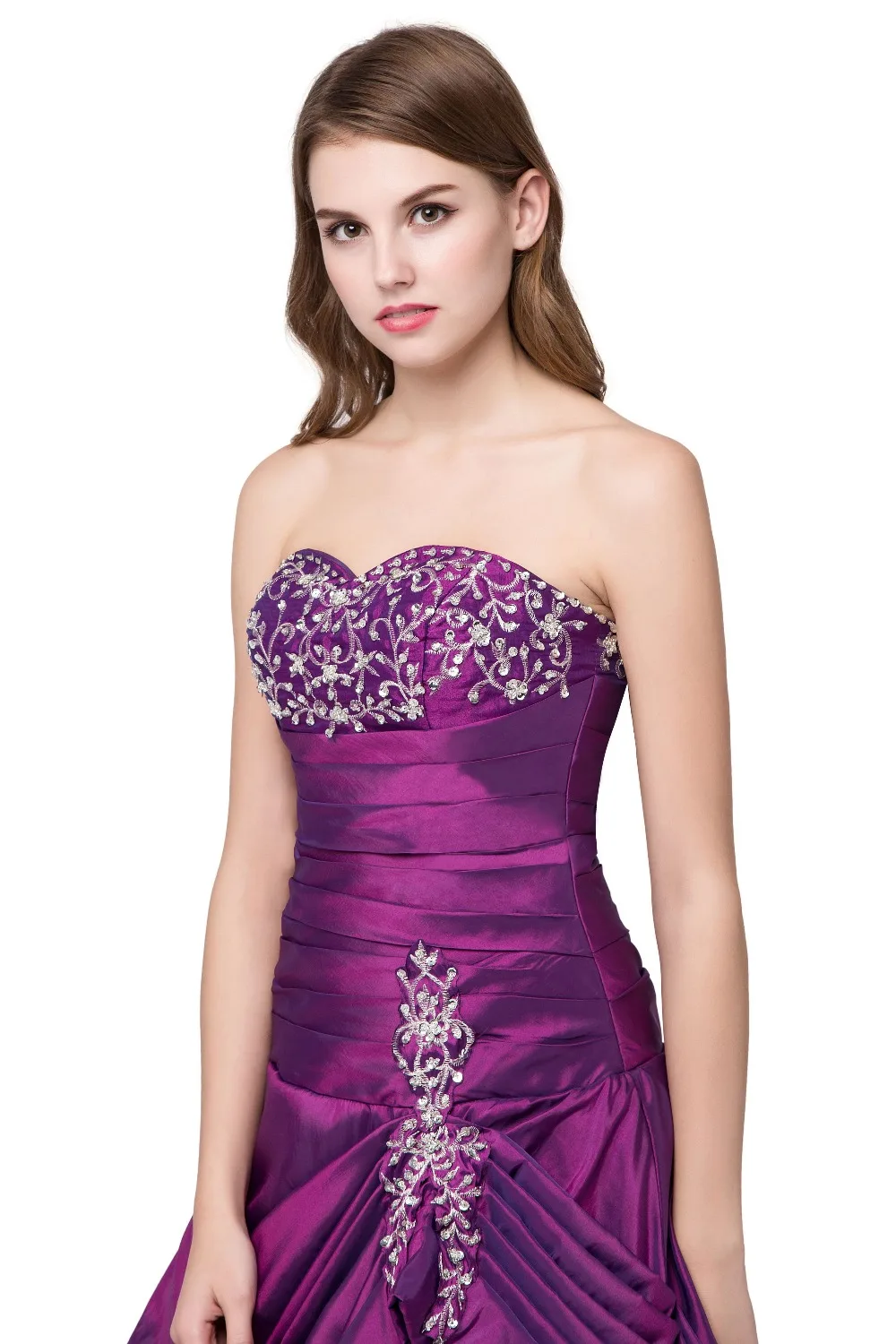 ANGELSBRIDEP Сладкие 16 Бальные платья бальное платье без бретелек Quinceanera Пол-Длина фиолетовый Vestido миди специальное платье с лямкой через