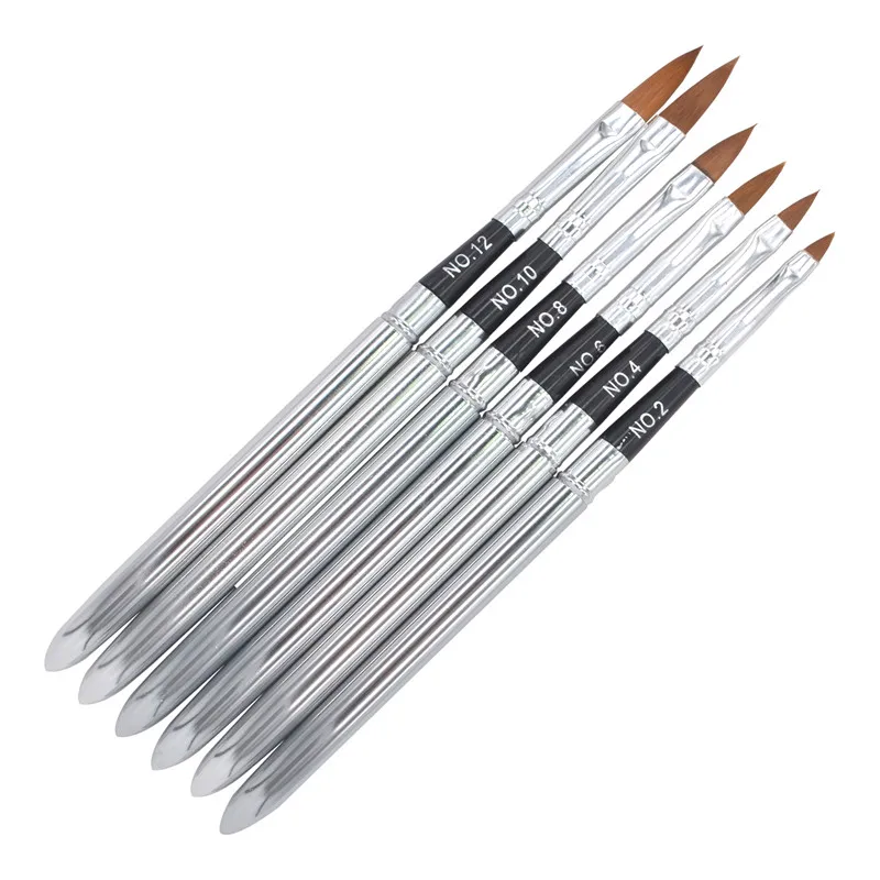 YZWLE 6PCS/Pack Detachable Nail Art Painting Drawing Pen Brush Set for Acrylic UV Gel Nails Beauty Tools Brushes 31 | Красота и