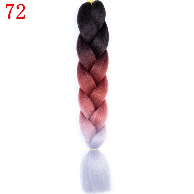 Кофейный коричневый/24# MERISIHAIR, 24 дюйма, Омбре, розовый, блонд, красный, синий, плетеные волосы, синтетические, вязанные волосы для наращивания, огромные косички, прически - Цвет: Кофейный коричневый/24#