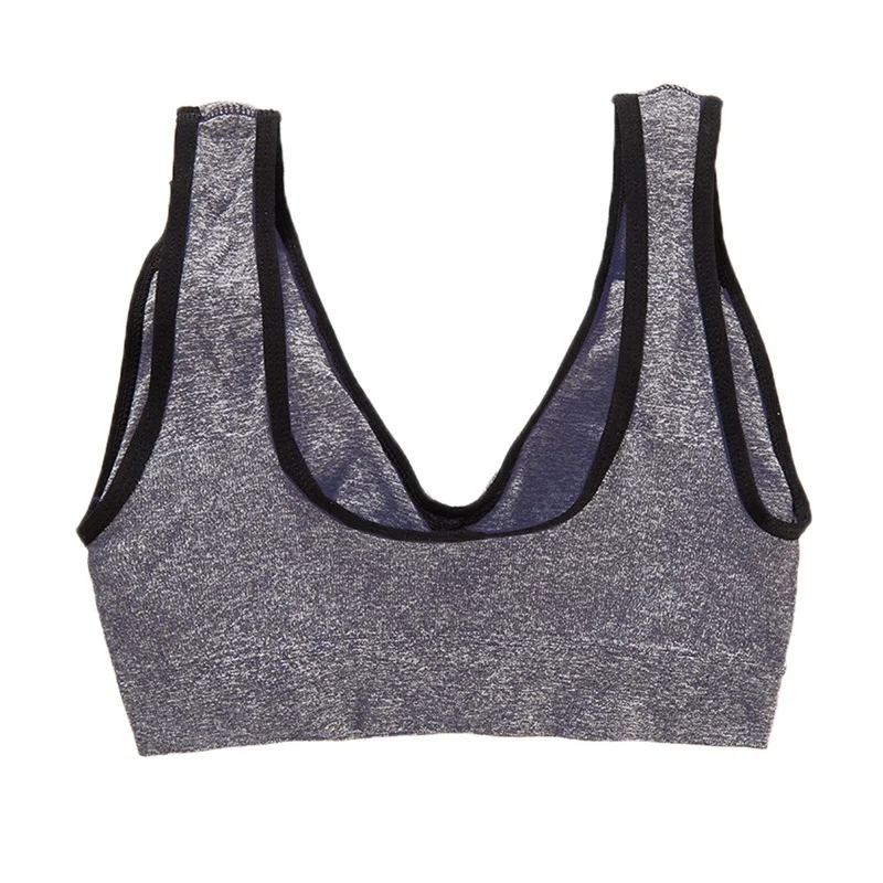 Модный бесшовный спортивный бюстгальтер большого размера с подкладкой