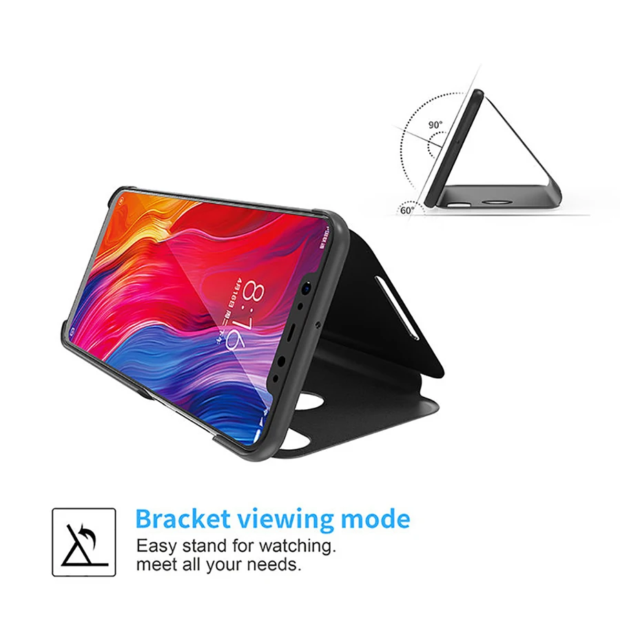 Роскошные mi rror флип Smart Case для Xiaomi 9 8 se A2 Lite Поко Pocophone макс 3 A1 х 2 красный Примечание