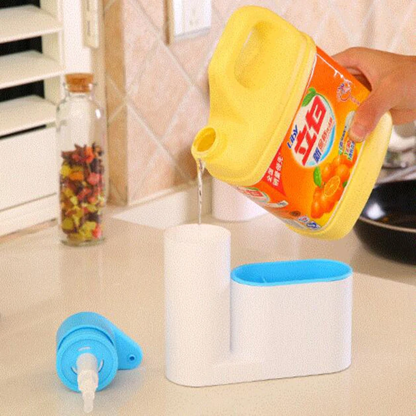 Кухонные принадлежности для ванной комнаты с дозатором жидкого мыла хранения