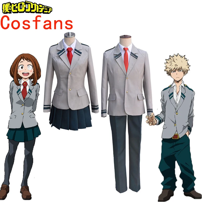 Аниме Boku без герой haku Bakugou Katsuki OCHACO URARAKA Косплэй костюм мой Академии школьная