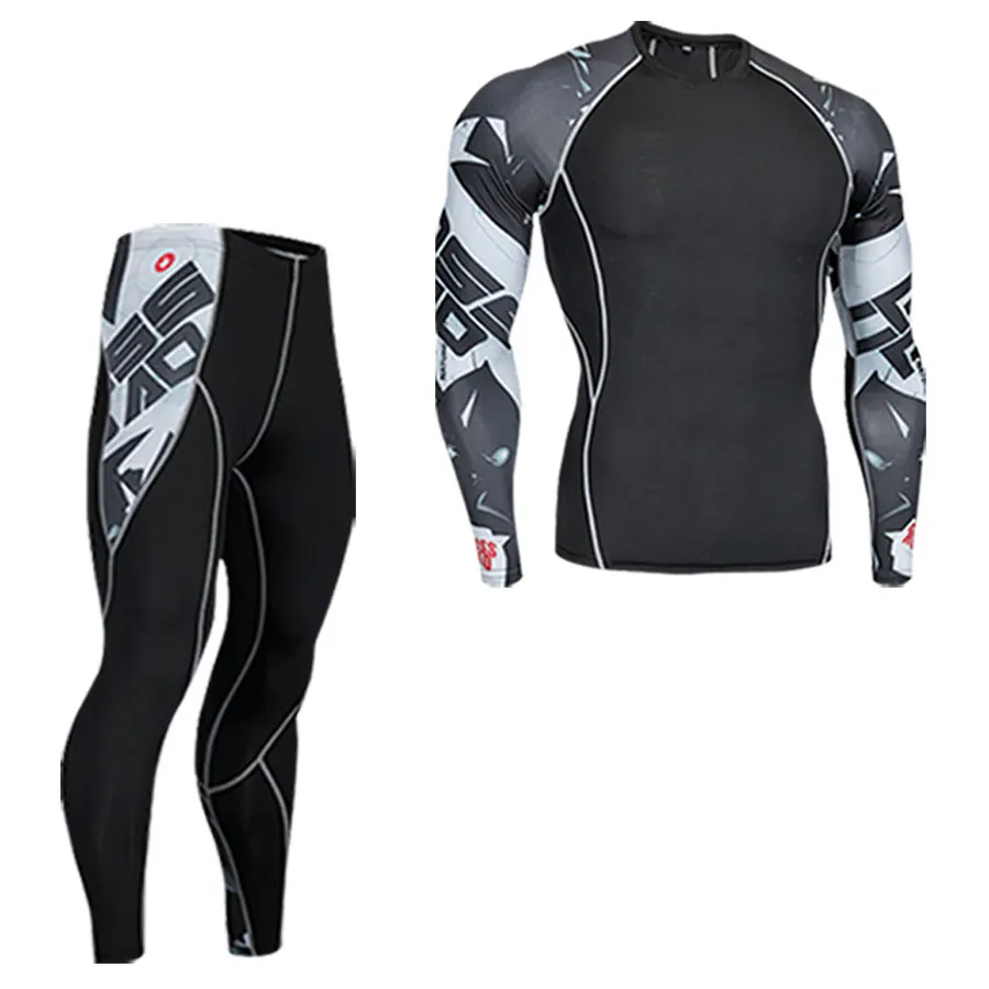 Новый компрессионный спортивный костюм для сухой посадки облегающий комплект