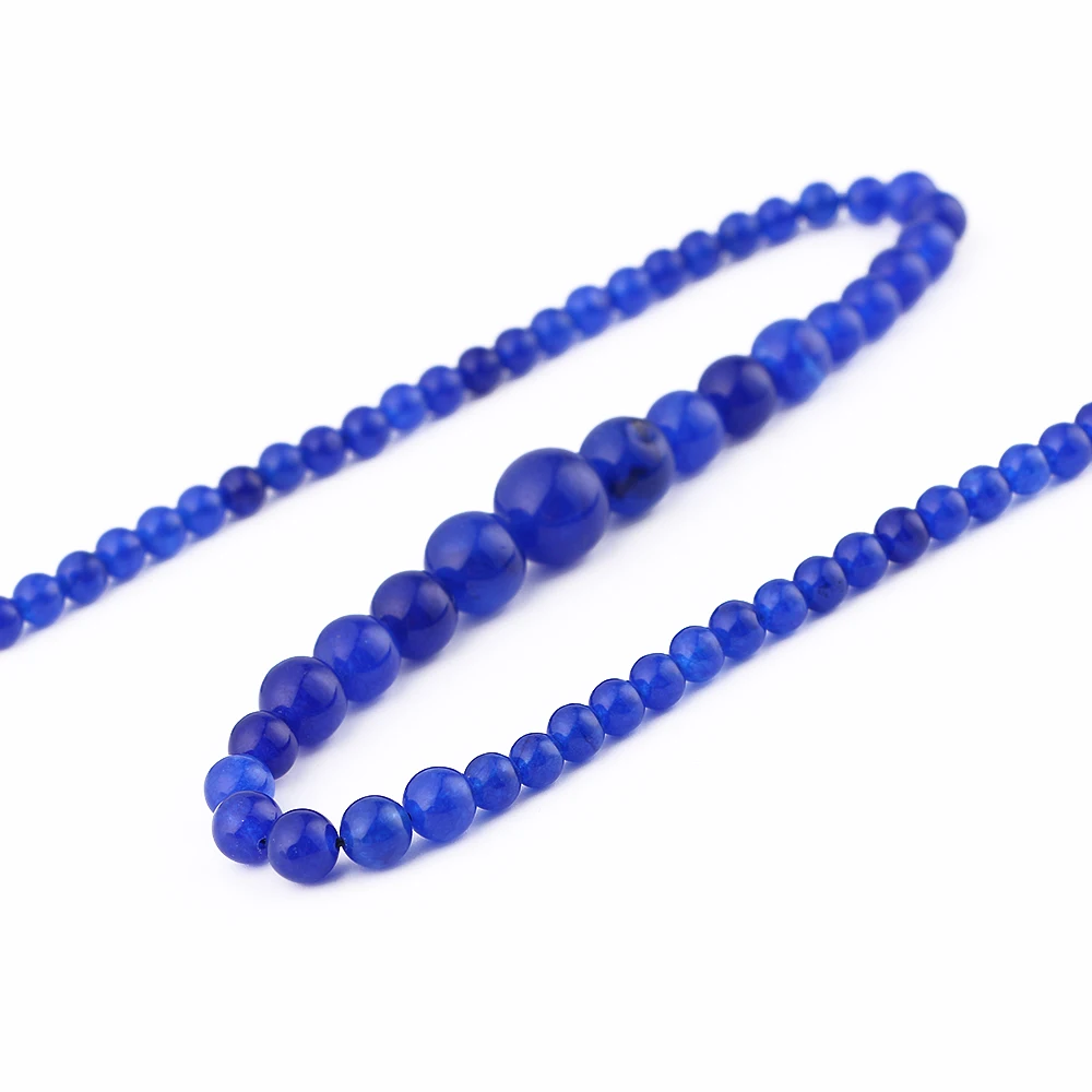 Artilady Blue Color Natural Crystal Stone Pendant Necklace Fashion For Women Jade Bead Chain Jewelry Power Dropshipping |