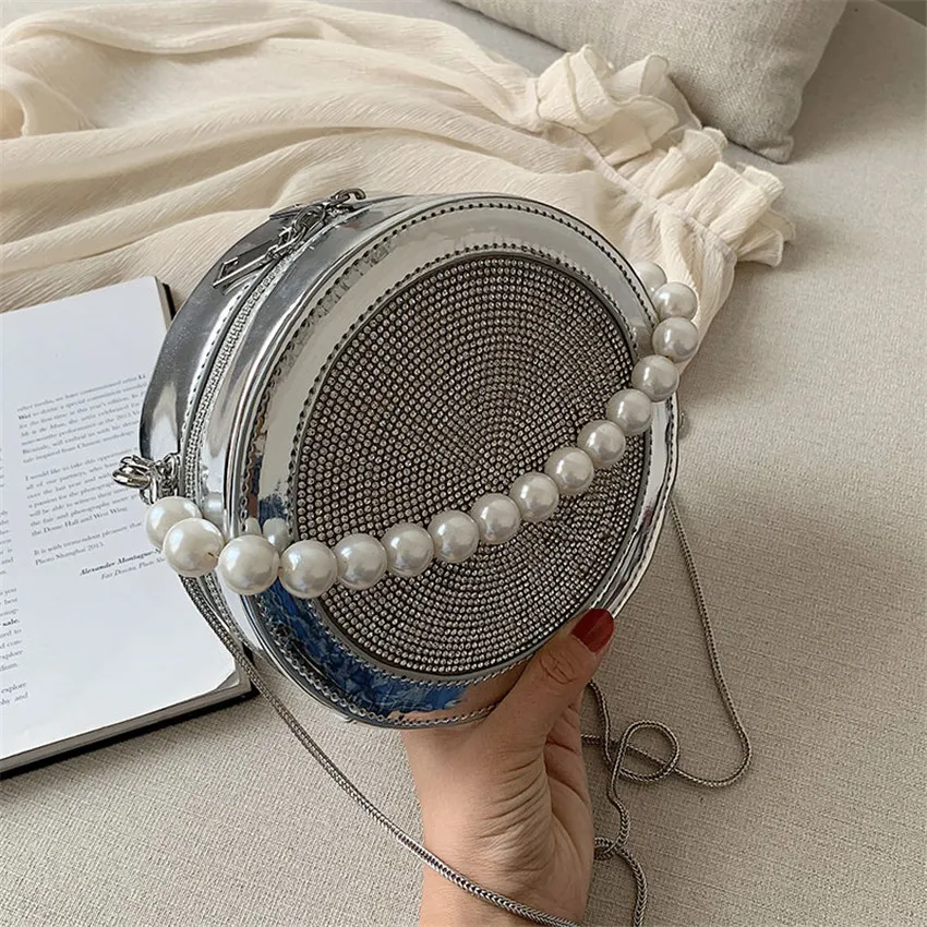 Женская сумка-мессенджер TOYOOSKY круглая сумка через плечо на молнии с блестками