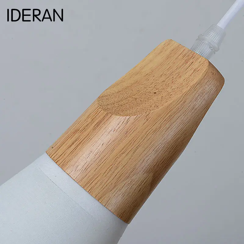 Американский твердой древесины лампа Nordic подвесной светильник ткань бар