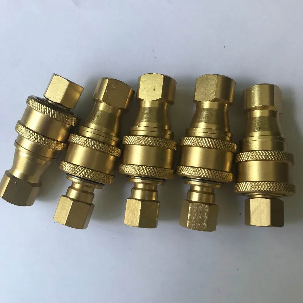 

Гидравлические быстроразъемные муфты KZD-02 латунные 1/4" ISO 7421 Bseries 50 шт.