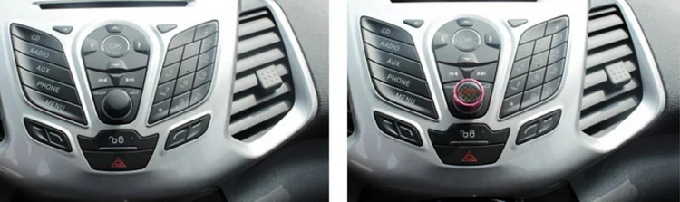 Автомобильный Алюминиевый сплав аудио переключатель кнопка Крышка для Ford Focus MK3