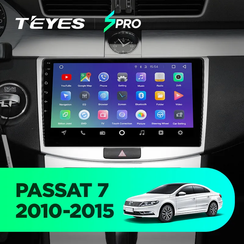 TEYES SPRO Штатная магнитола для Фольксваген Пассат 7Volkswagen Passat 7 B7 2010 2011 2012 2013 Android 8.1, до 8-ЯДЕР, до 4+ 64ГБ 32EQ+ DSP 2DIN автомагнитола 2 DIN DVD GPS мультимедиа автомобиля головное