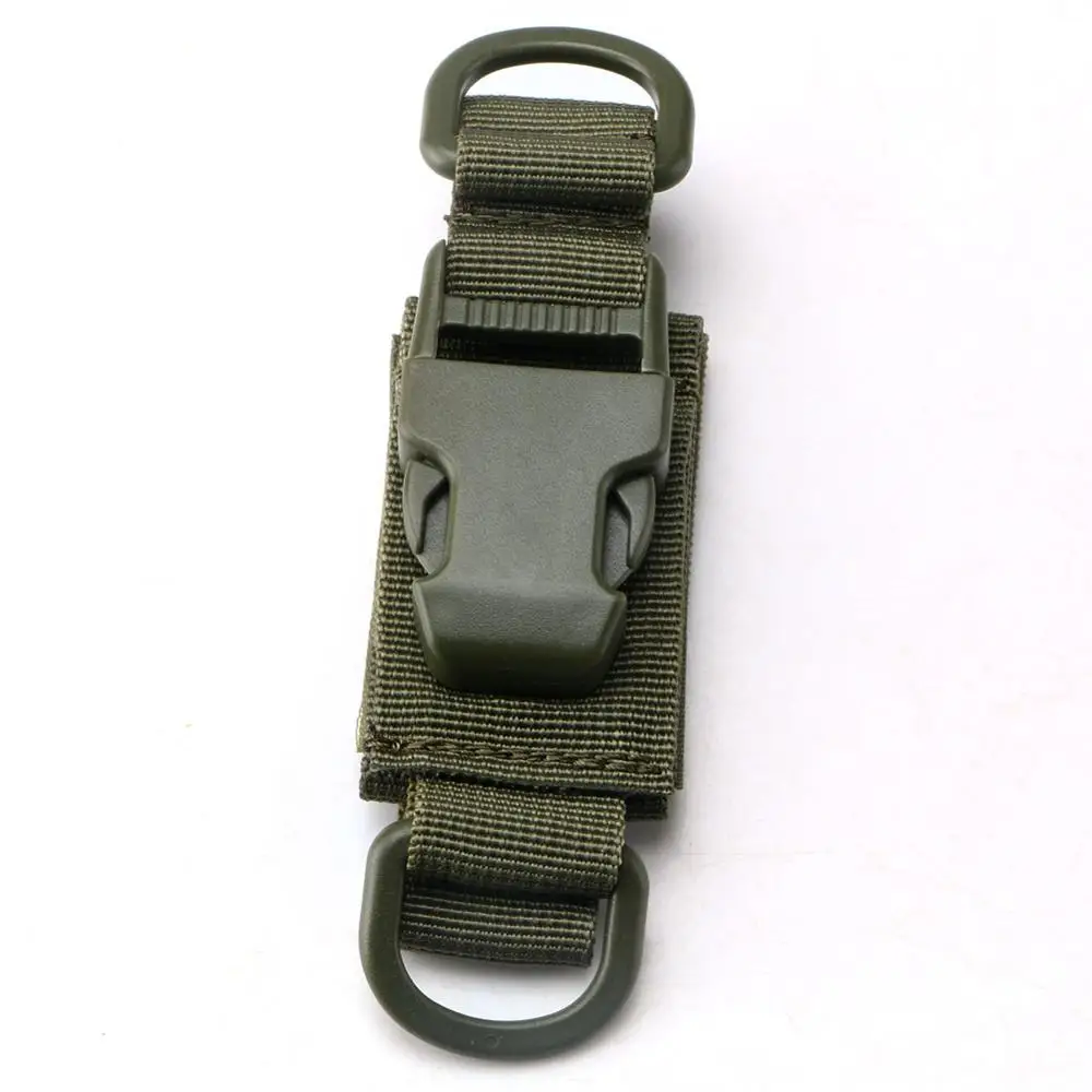 Многофункциональный прочный EDC поясной брелок Molle лямки Рюкзак Пряжка брелок страйкбол Открытый Кемпинг Туризм W/клейкий ремешок - Цвет: Army Green