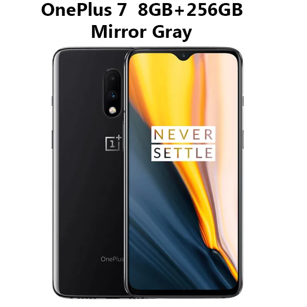 Мобильный телефон OnePlus 7 Android 9,0 8 Гб 256 ГБ Восьмиядерный процессор Snapdragon855 6,4" 2340x1080p 19,5: 9 полноэкранный 3700 мАч NFC 48MP - Цвет: MirrorGray 8GB 256GB