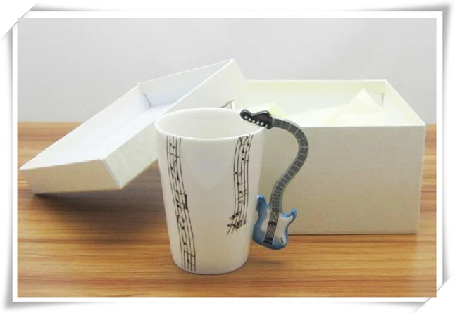 Новинка керамическая музыкальная кружка для электрогитары чайная кофейные