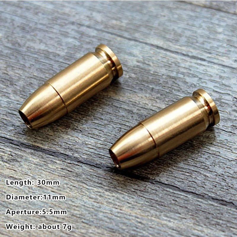 Titanium CNC Bullet Head EDC Knife Lanyard Titanium Knife Beads Paracord Fits Tritium Tube Umbrella Rope Outdoor Parachute Cord