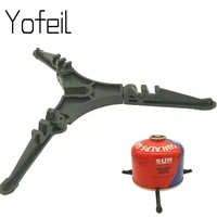 yofeil outdoor camping gas tank stove base holder cartridge canister tripod braket bottle shelf tilting prevention stand
