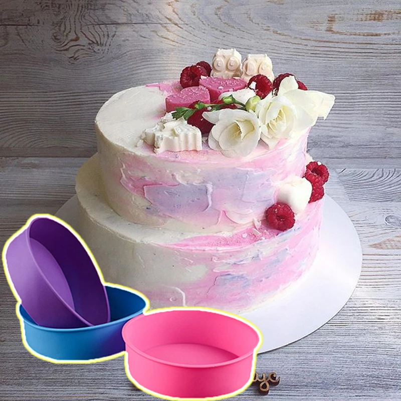FILBAKE 2 шт. силиконовые формы 6/8 дюйма форма для выпечки торта украшения