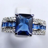genuine blue tourmaline silver ring aaa grade size 6 9