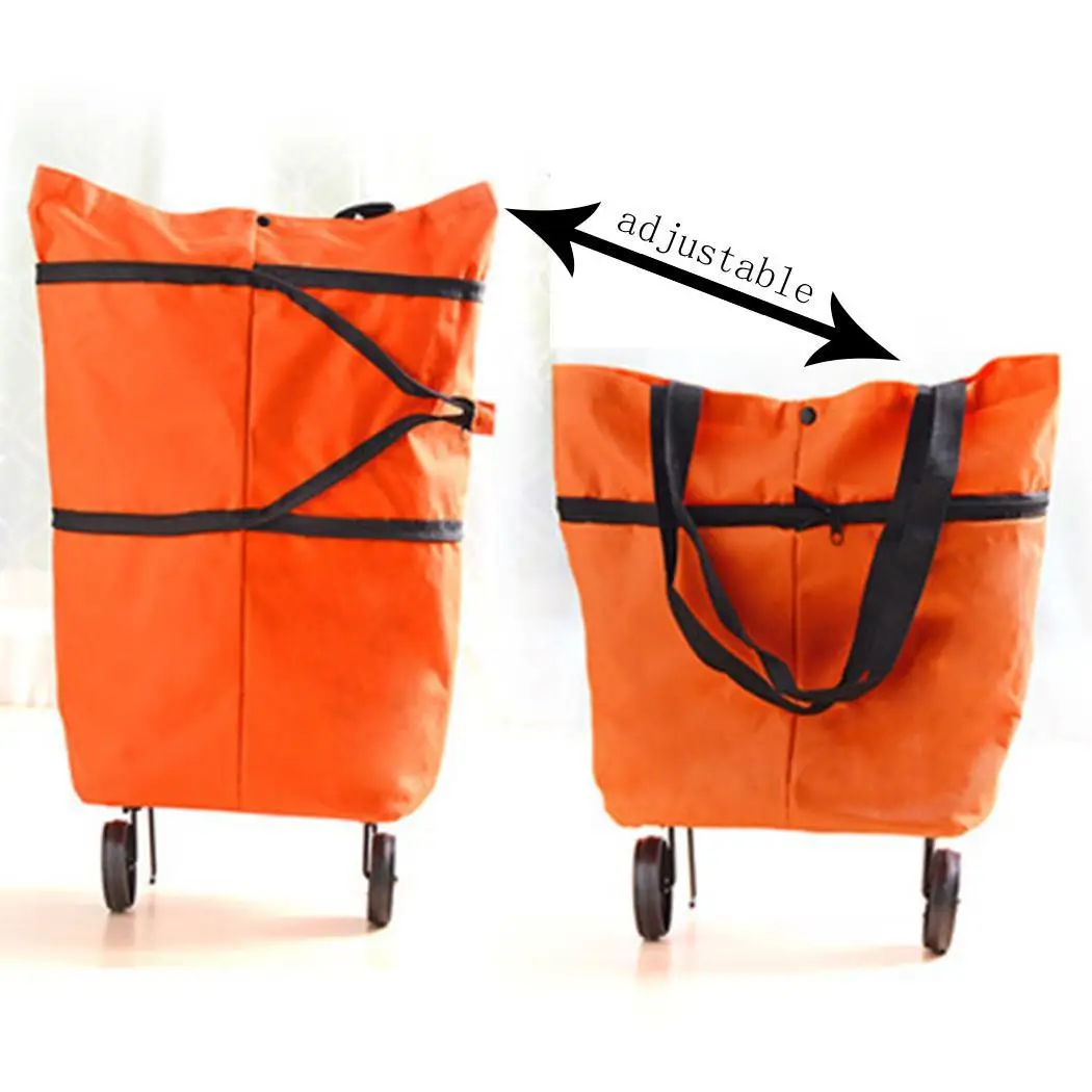 Складные многоразовые сумки прокатки сумка на колесиках большая емкость можно