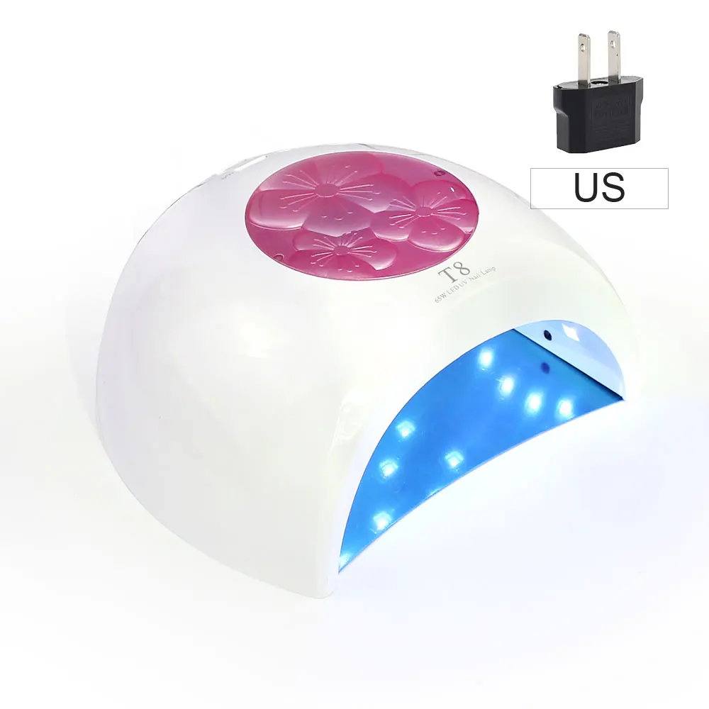 us Лампа T8 для ногтей Uv Led 65 Вт ультрафиолетовая Лаковая лампа для гель-лака Сушилка для ногтей 33 светодиода оборудование для маникюра и дизайна ногтей - Цвет: us