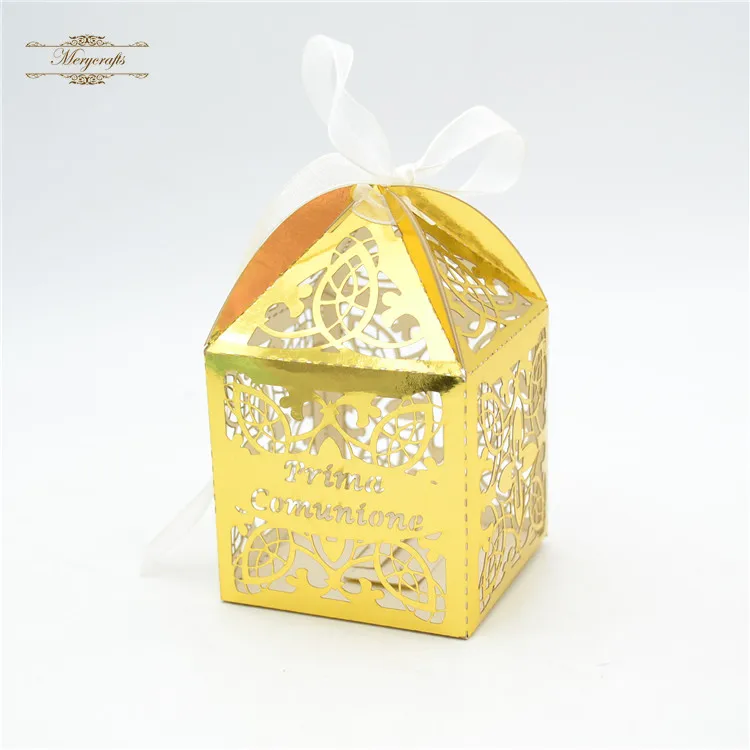 Подарочная коробка для Первого Святого Причастия с лазерной резкой|Подарочные