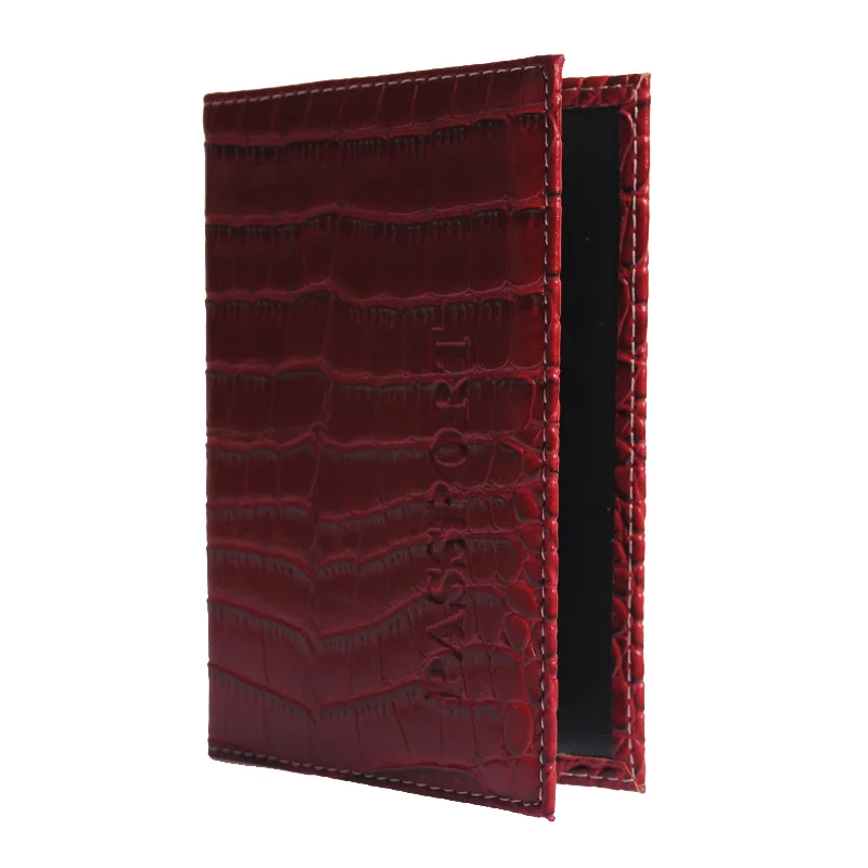 02 Red KUDIAN BEAR крокодиловая Женская Обложка для паспорта из искусственной кожи Обложка для паспорта дорожная обложка чехол-BIY023 PM49 - Цвет: 02 Red