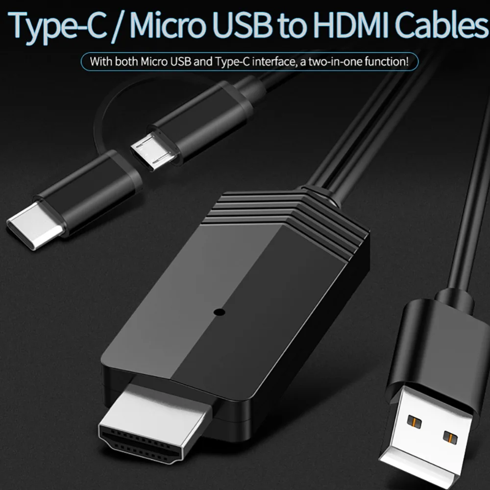 Mira экран Full 1080 p ТВ-палка Micro usb Тип C к HDMI кабель воспроизведение зеркального экрана для Android HD ТВ адаптер потоковая для S10