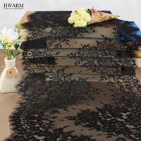 3yardpcs black lace fabric ribbon african wedding decoration cloth trim diy embroidery curtain skirt headscarf veil accessorie