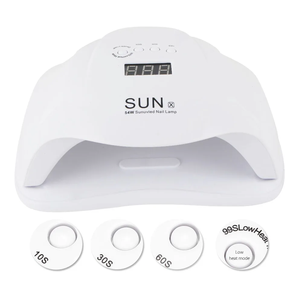 SUNX54/40/36 Вт УФ лампа Светодиодный лампа для ногтей для маникюра ногтей Сушилка для ногтей гели две стороны лампа инфракрасного зондирования ЖК-дисплей Дисплей