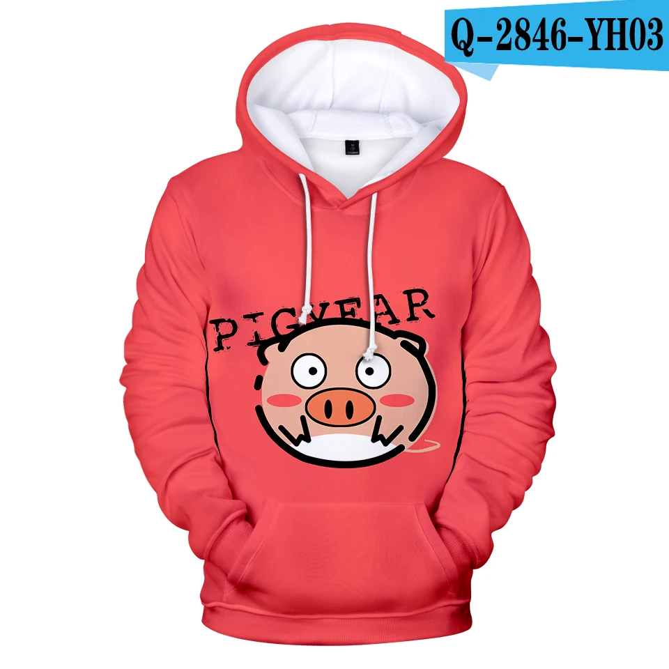 Q2846 LUCKYFRIDAYF Lucky Pig 3D женские толстовки модные кавайные толстовки 3D зимние повседневные толстовки женские XXS-4XL - Цвет: Q2846