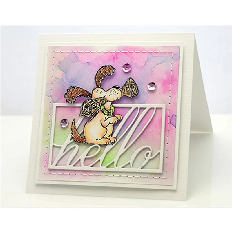 Здравствуйте письмо высечка скрапбукинг тиснение трафарет ремесло сделай сам