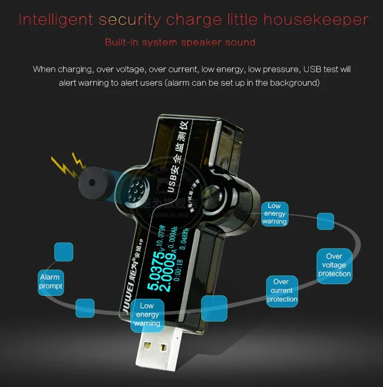 HiDANCE USB OLED тестер безопасности измеритель тока зарядное устройство Амперметр Вольтметр батарея мобильный источник питания Обнаружение емкости