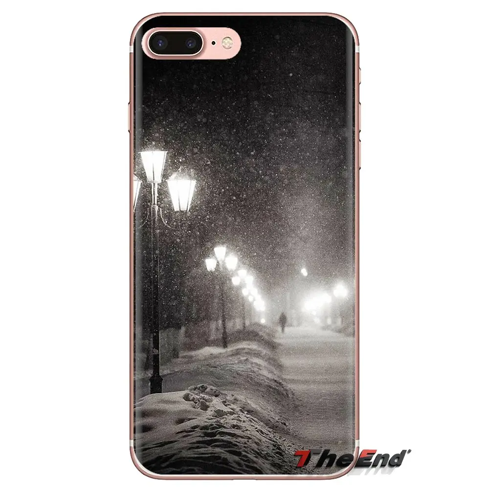 Прозрачный мягкий чехол для Xiaomi Redmi 4A S2 Note 3 3S 4 4X5 Plus 6 7 6A Pro Pocophone F1 Night Snow Winter Painting |
