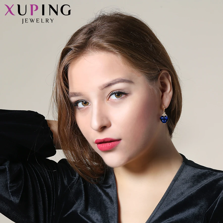 Xuping модные роскошные серьги для женщин синтетический кубический цирконий серьги капли ювелирные изделия подарок на день Святого Валентина S53-27656