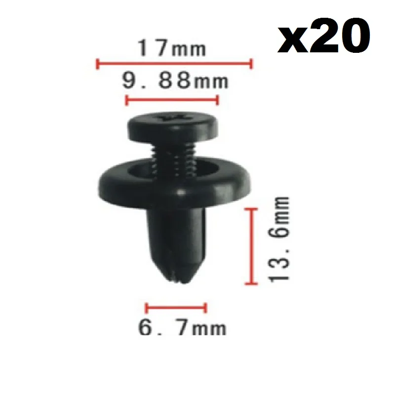 

20x For Honda Screw expansion buckle Aperture: 7mm / Nylon Retainer Clip New