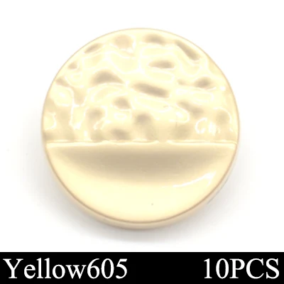 yellow 605 10 шт./лот, модные декоративные кнопки, высокое качество, пуговицы для шитья одежды, женская рубашка, пальто, аксессуары для рукоделия - Цвет: yellow 605