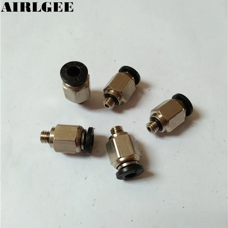 5 шт. высококачественный Пневматический воздушный Коннектор с наружной резьбой 4