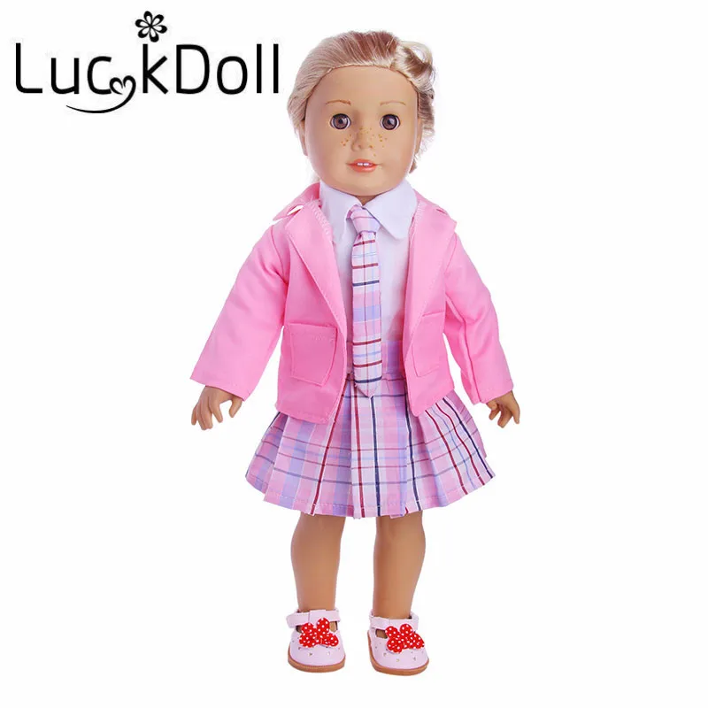

2 Style Campus Style Uniform Fit 18 Inch American 43cm Baby Doll Clothes Accessories,Girls Toys,Generation,Birthday Gift