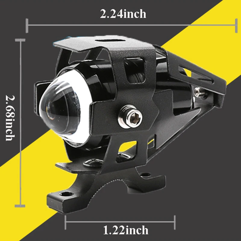 Led moto rcycle фара противотуманная точечная фара для скутера moto rbike moto rcycle передние фары лампы мопед 2 шт. мини U5 12 В мото свет