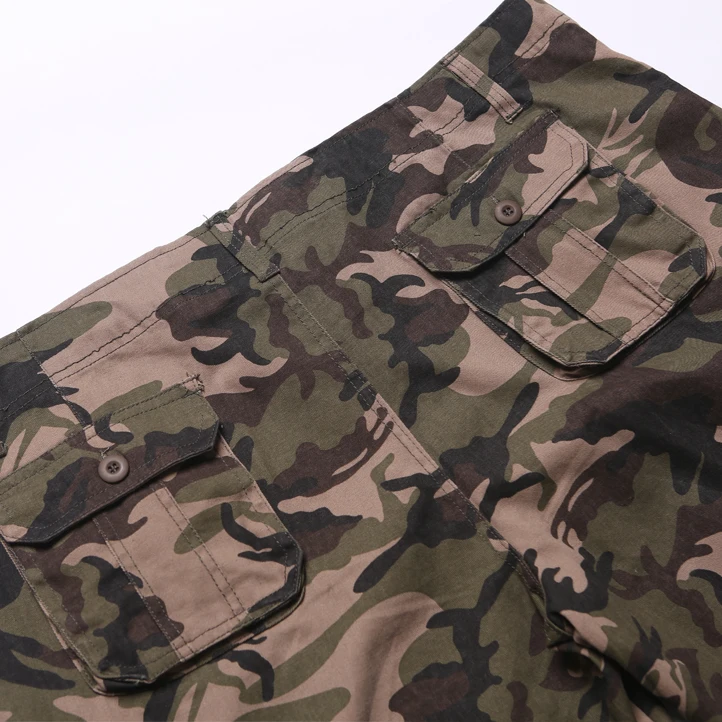 Мужские камуфляжные шорты-карго Зеленые рабочие шорты армейского зеленого цвета