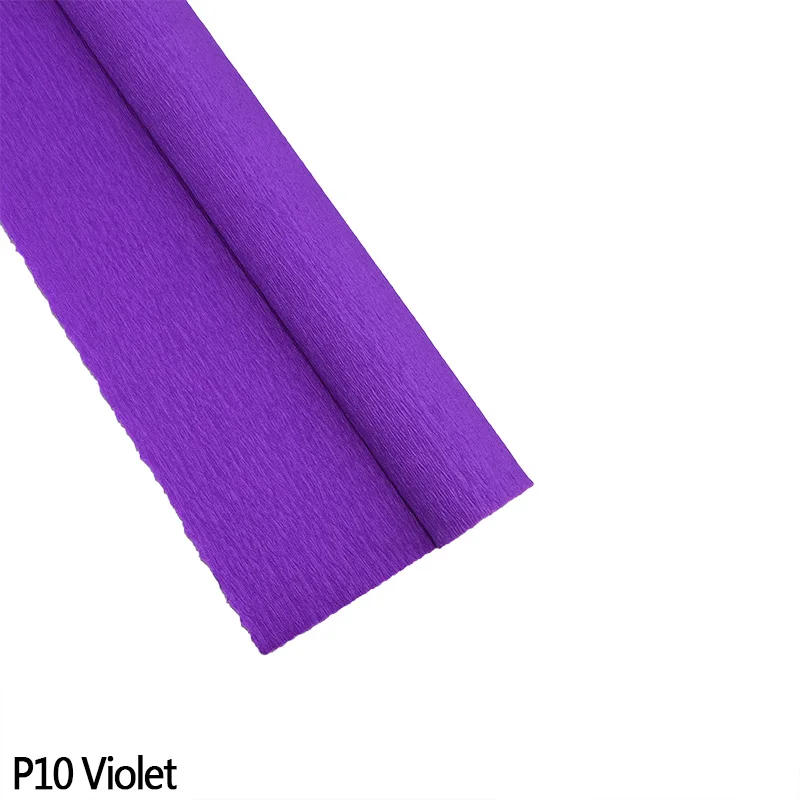 Violet 250*50 см бумага для рукоделия, материалы для рукоделия, рулон для упаковки цветов, оригами, рифленая бумага для украшения дома, вечерние - Цвет: Violet