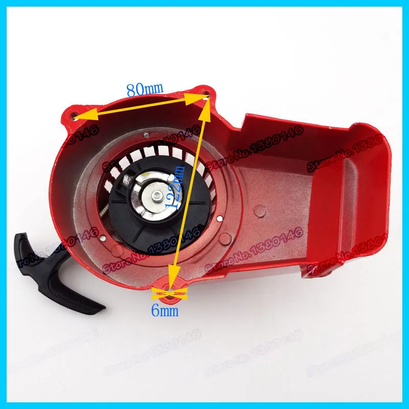 Aluminum Alloy Pull Start Recoil Starter Red For 47cc 49cc 2 Stroke Mini Kid Quad ATV Dirt Bike Pocket minimoto |