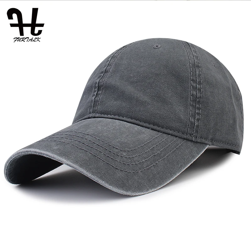 FURTALK мыть хлопок бейсболки женские Человек Весна Лето Snapback папа кепка
