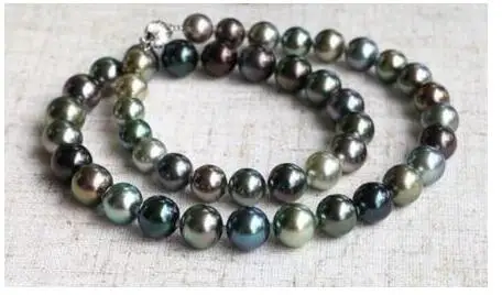 stunning AAA 10-11 mm Tahitian round multicolor pearl necklace 18 INCH | Украшения и аксессуары