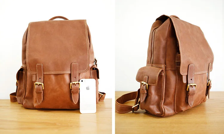 Рюкзак мужской из натуральной кожи с отделением для карт | Багаж и сумки