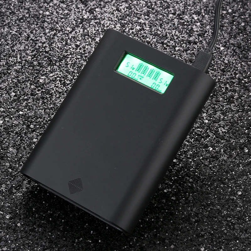 SoShine E3S-QC Быстрая зарядка с 18650 батареей x 4 портативный источник питания банк+ быстрое зарядное устройство 30 Вт только черный