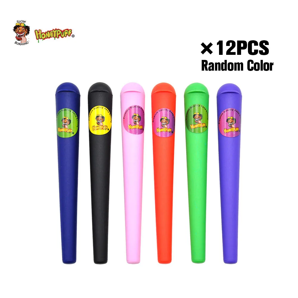 12pcs-Color Random 12 шт Пластиковые королевские размеры дуб трубки 118 мм флакон водонепроницаемый герметичный запах доказательство запах сигареты Твердые хранения герметичный контейнер - Цвет: 12pcs-Color Random