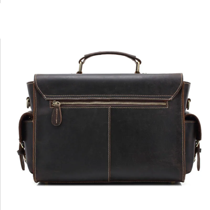 Мужская сумка-Кроссбоди из натуральной воловьей кожи 12 5 дюйма винтажная сумка